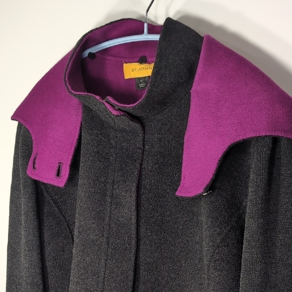 St. John Jackets & Blazers - St. John | Angora Cashmere Wool Blend Hooded Soft Coat Size 14
